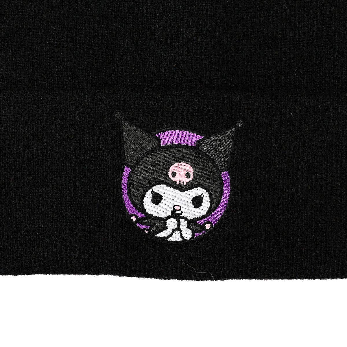 Kuromi Embroidered Cuff Beanie Accessories - Gothic & Alternative Gift - Haunted