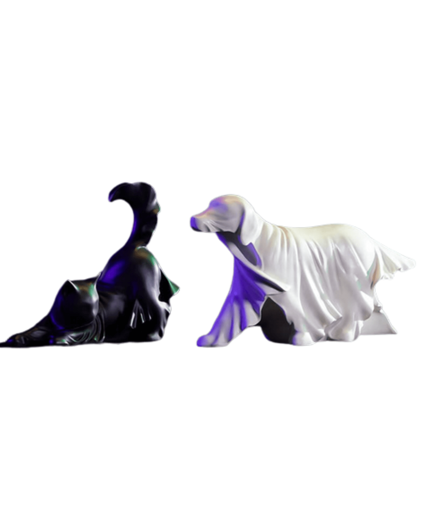 Large Black Cat Ghost Figurine Halloween Ghost Home Decor - Gothic & Alternative Gift - Haunted