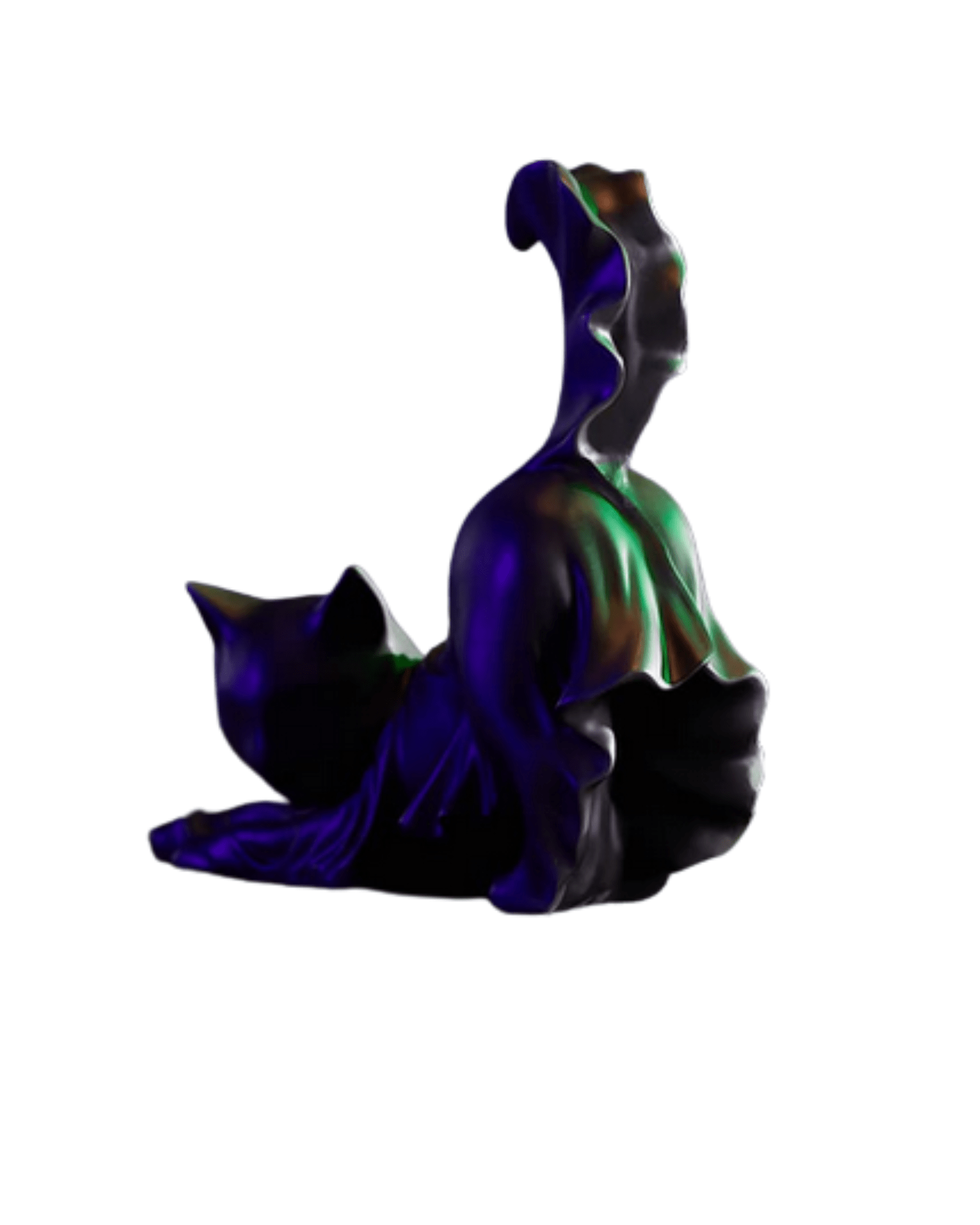 Large Black Cat Ghost Figurine Halloween Ghost Home Decor - Gothic & Alternative Gift - Haunted