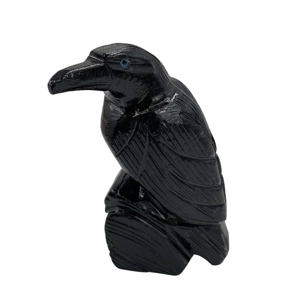 Large Black Onyx Crystal Raven Crystal - Gothic & Alternative Gift - Haunted