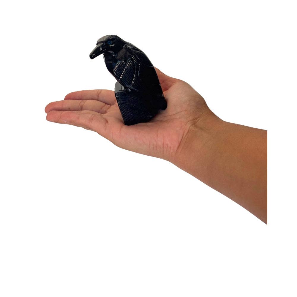 Large Black Onyx Crystal Raven Crystal - Gothic & Alternative Gift - Haunted