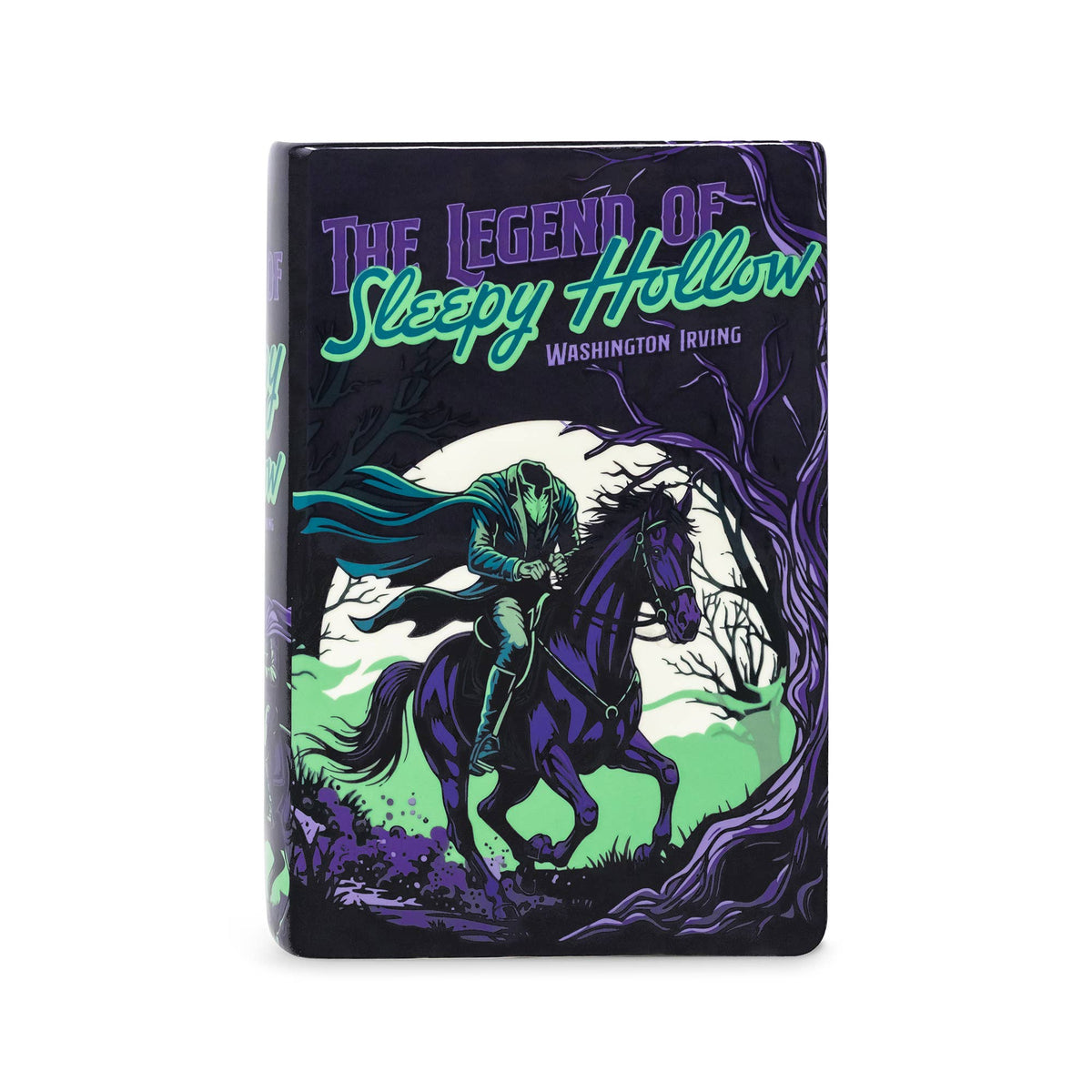 Large Book Shaped Vase, Sleepy Hollow Headless Horseman Garden Decor - Gothic & Alternative Gift - Haunted