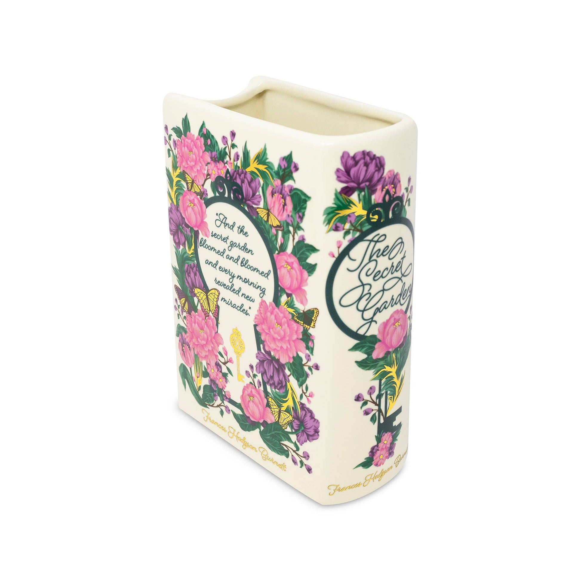 Large Book Shaped Vase, The Secret Garden 2 Garden Decor - Gothic & Alternative Gift - Haunted