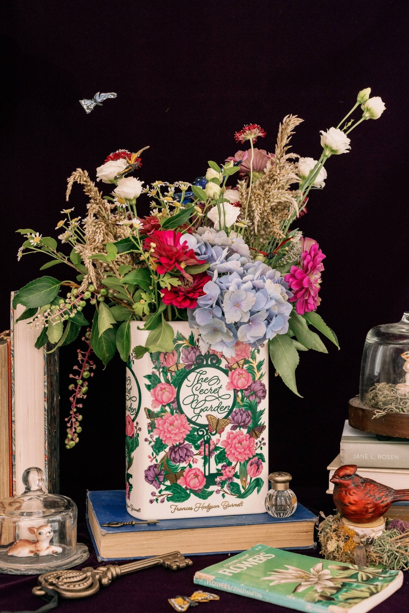 Large Book Shaped Vase, The Secret Garden 2 Garden Decor - Gothic & Alternative Gift - Haunted