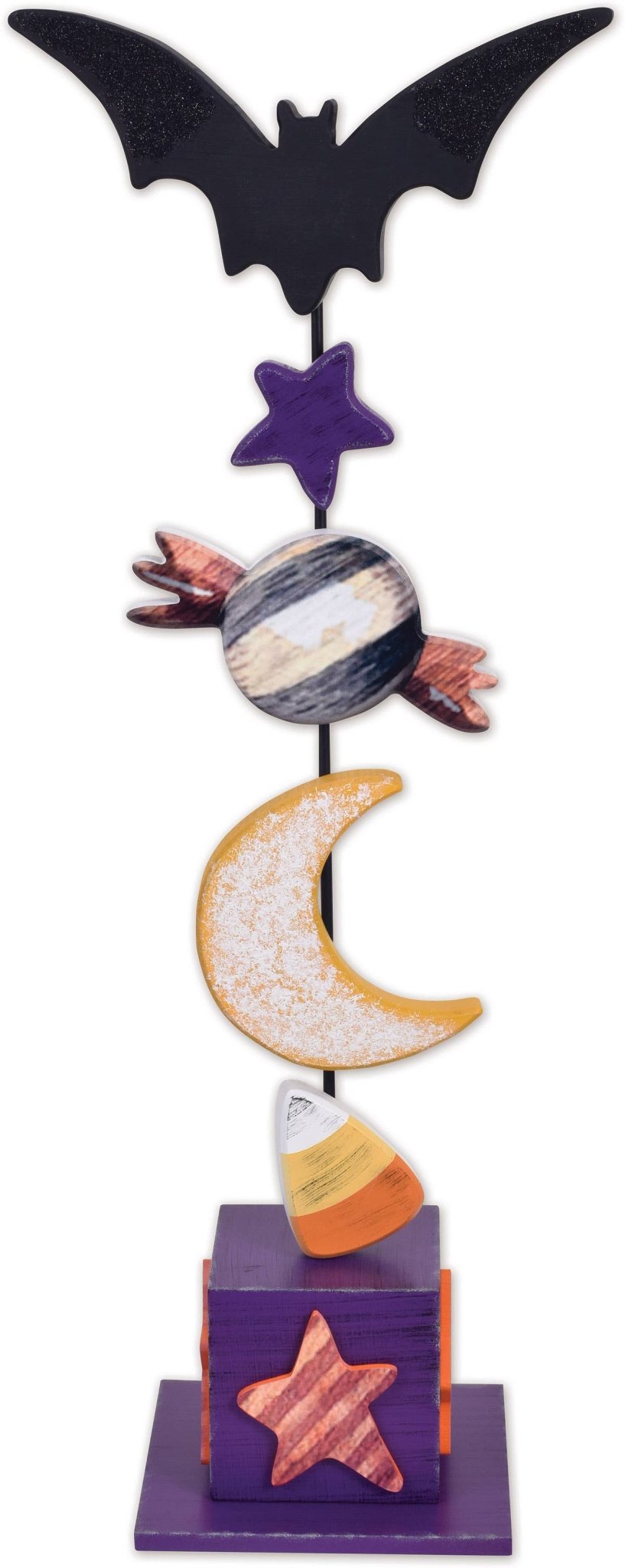 Large Celestial Bat Porch Sitter Moon Star Garden Decor - Gothic & Alternative Gift - Haunted