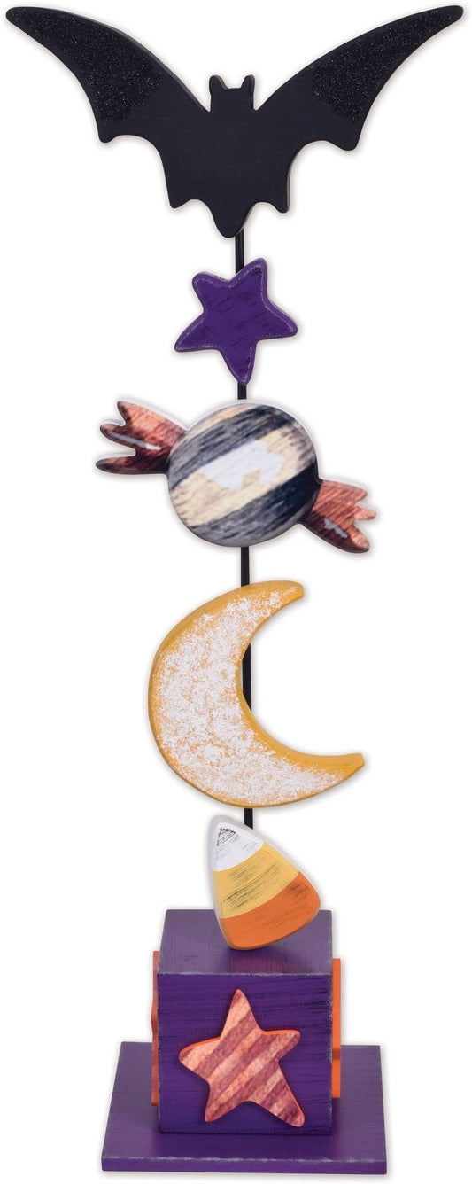 Large Celestial Bat Porch Sitter Moon Star Garden Decor - Gothic & Alternative Gift - Haunted