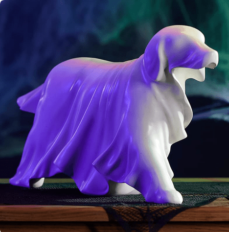 Large Ghost Dog Figurine Halloween Ghost Home Decor - Gothic & Alternative Gift - Haunted