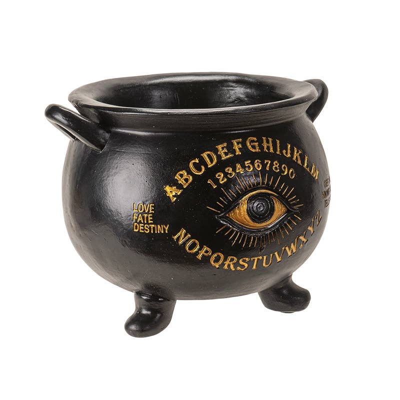 Large Ouija Cauldron Pot, Mystical, Witch Home Decor - Gothic & Alternative Gift - Haunted
