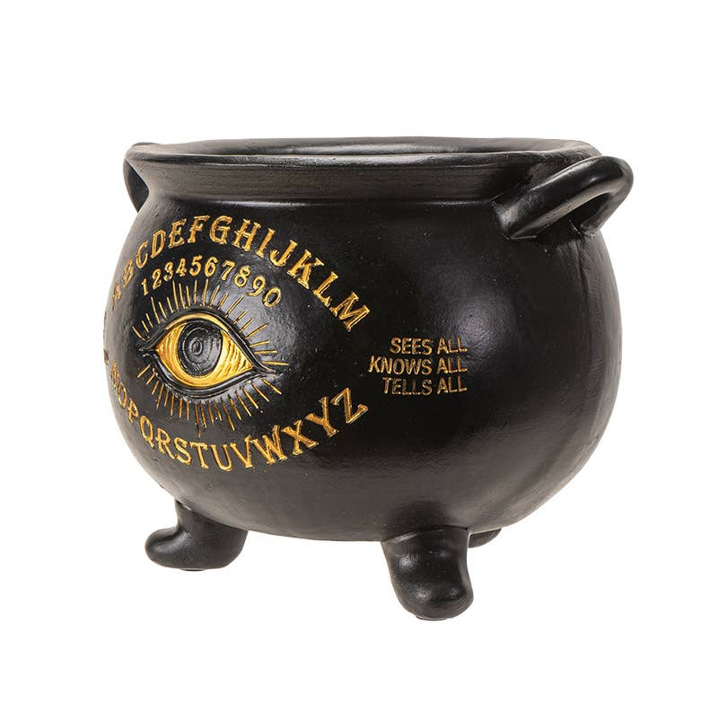 Large Ouija Cauldron Pot, Mystical, Witch Home Decor - Gothic & Alternative Gift - Haunted
