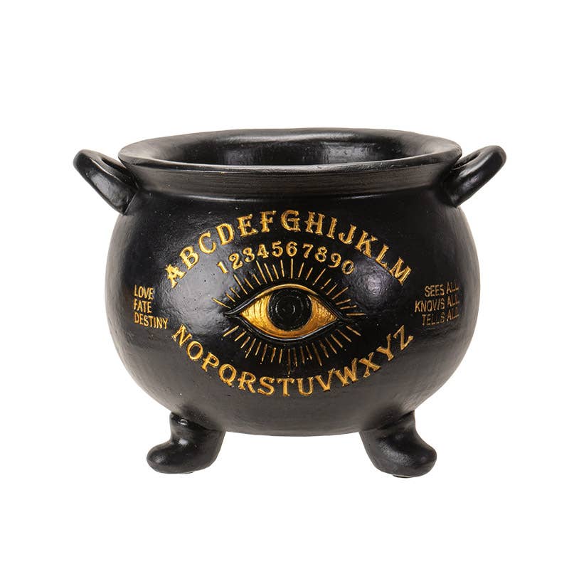 Large Ouija Cauldron Pot, Mystical, Witch Home Decor - Gothic & Alternative Gift - Haunted