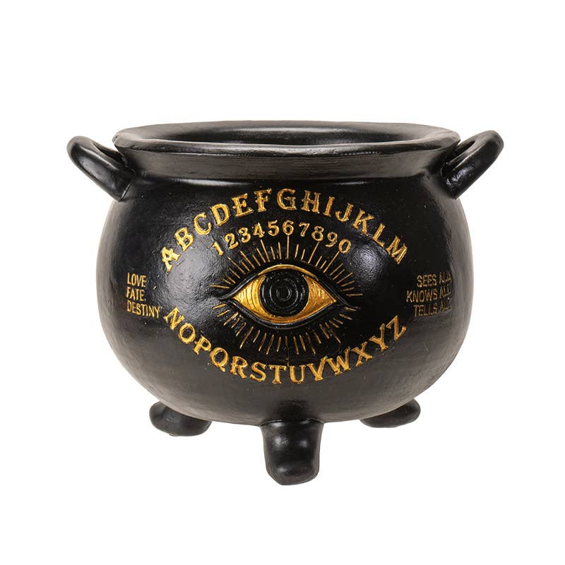 Large Ouija Cauldron Pot, Mystical, Witch Home Decor - Gothic & Alternative Gift - Haunted