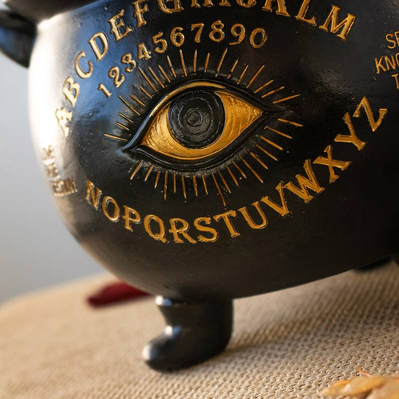 Large Ouija Cauldron Pot, Mystical, Witch Home Decor - Gothic & Alternative Gift - Haunted
