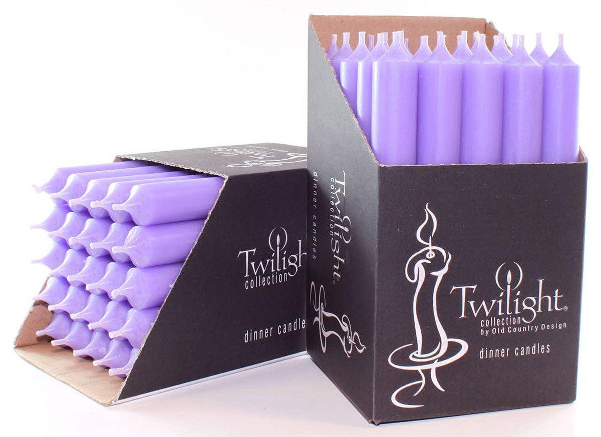 Lavender 10-Inch Unscented Taper Dinner Candle - Gothic & Alternative Gift - Haunted