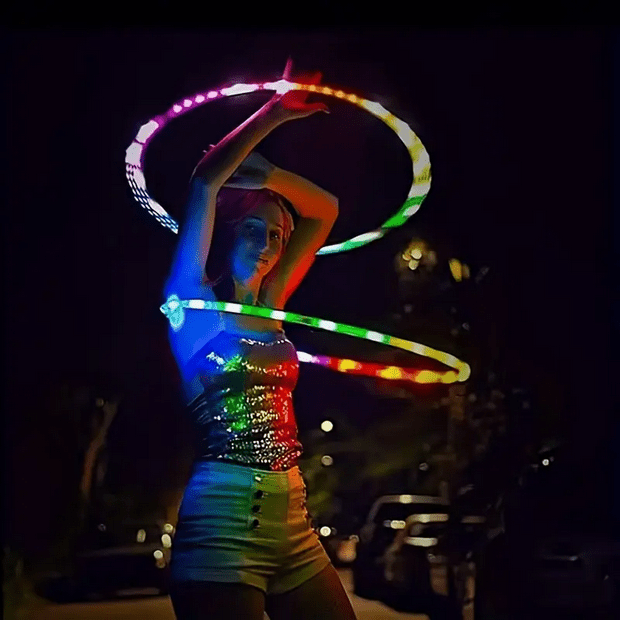 LED Glowing Hula Hoop Ring Glow - Gothic & Alternative Gift - Haunted
