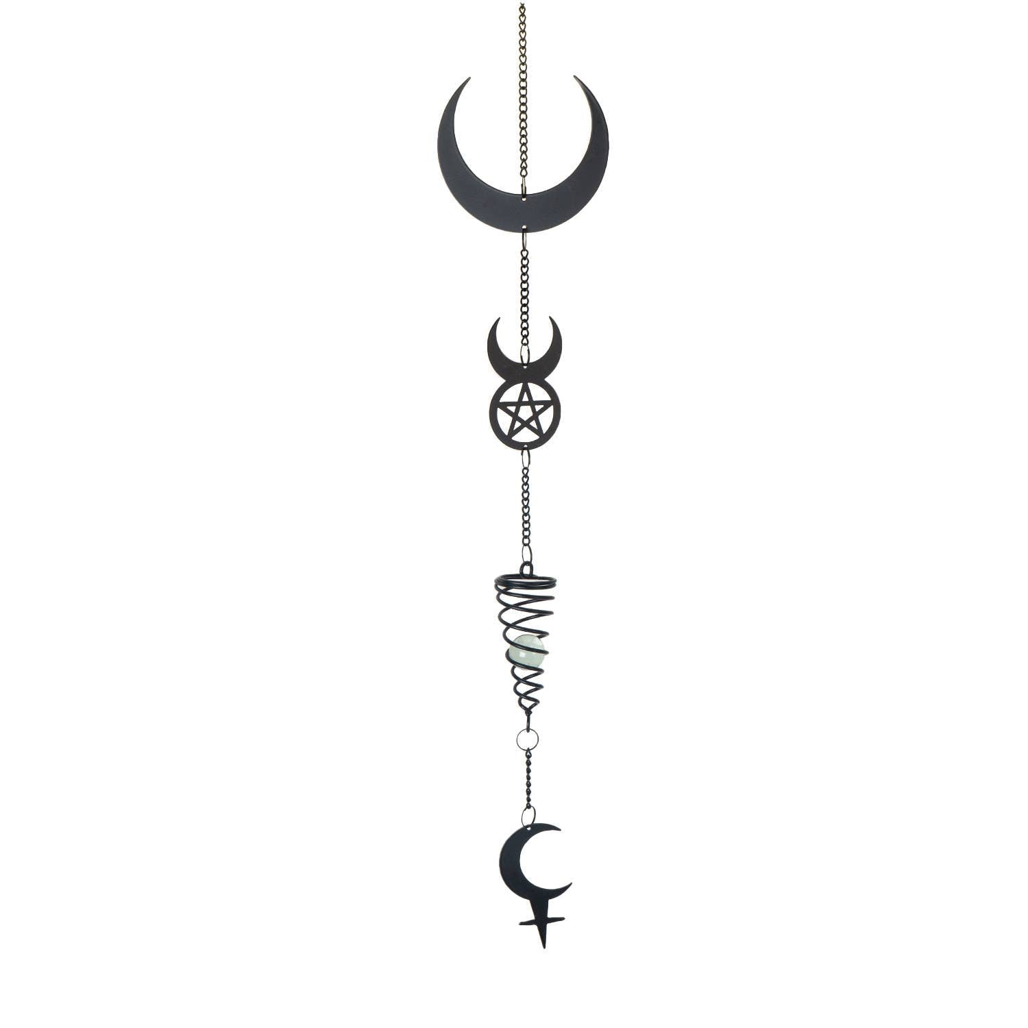 Lilith Moon Metal Hanging Indoor Outdoor Decoration Wind Chime Sun Catcher - Gothic & Alternative Gift - Haunted