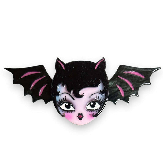 Lily the Vamp Brooch by Miss Fluff x Lipstick & Chrome Accessories - Gothic & Alternative Gift - Haunted