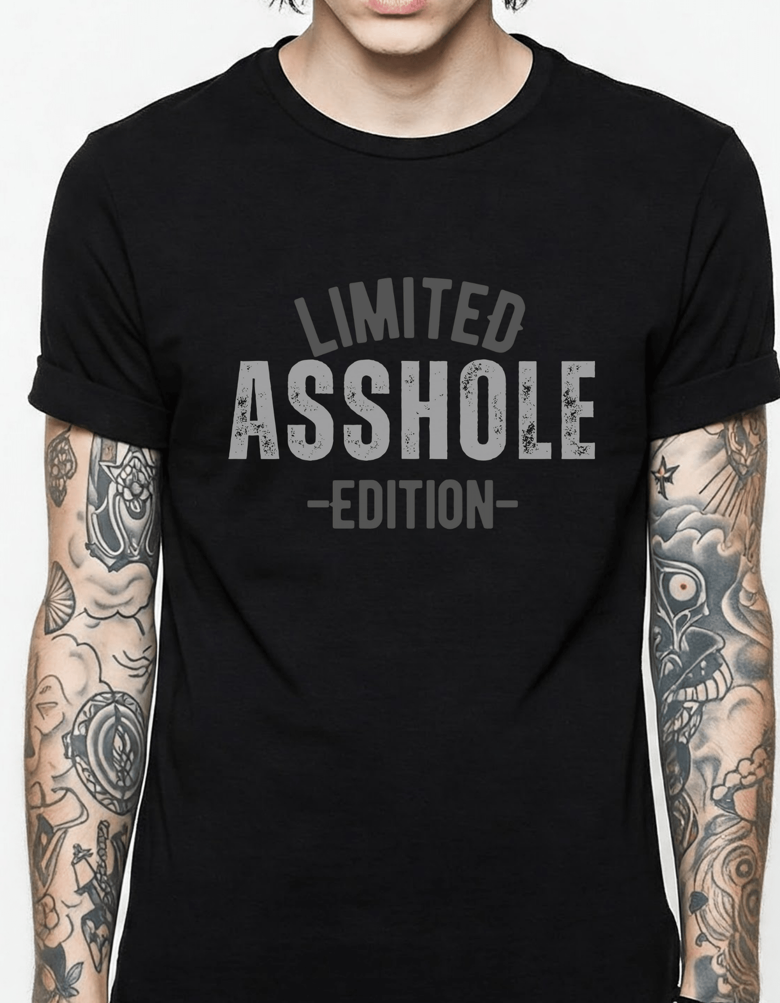 Limited ASSHOLE Edition Graphic Men's T Shirt Cotton Clothing - Gothic & Alternative Gift - Haunted