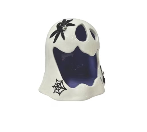 Lit Ghost Candy Dish Large Seasonal Home Decor - Gothic & Alternative Gift - Haunted