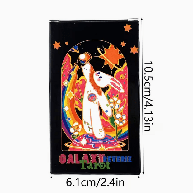 Little Rainbow Galaxy Rabbit Tarot Card Deck Witch Supplies - Gothic & Alternative Gift - Haunted