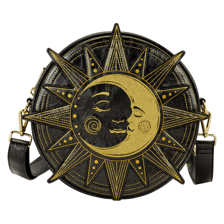 Loungefly Celestial Sun & Moon Crossbody Bag Purse Black & Gold Bags & Accessories - Gothic & Alternative Gift - Haunted