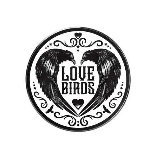 Love Birds Raven Coaster Kitchenware - Gothic & Alternative Gift - Haunted