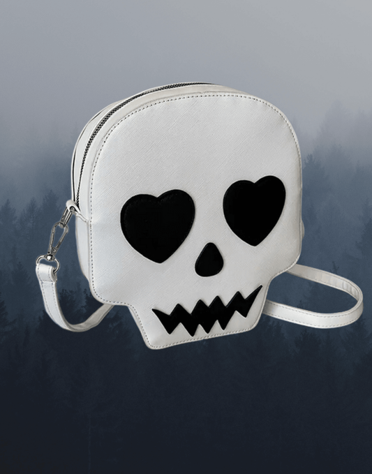 LOVE YOU Skull Crossbody Purse Clothing - Gothic & Alternative Gift - Haunted