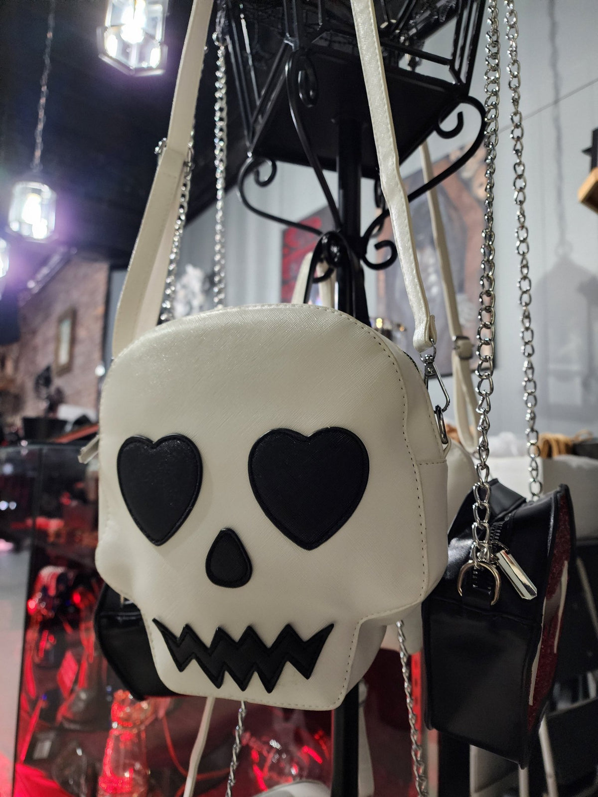 LOVE YOU Skull Crossbody Purse Clothing - Gothic & Alternative Gift - Haunted