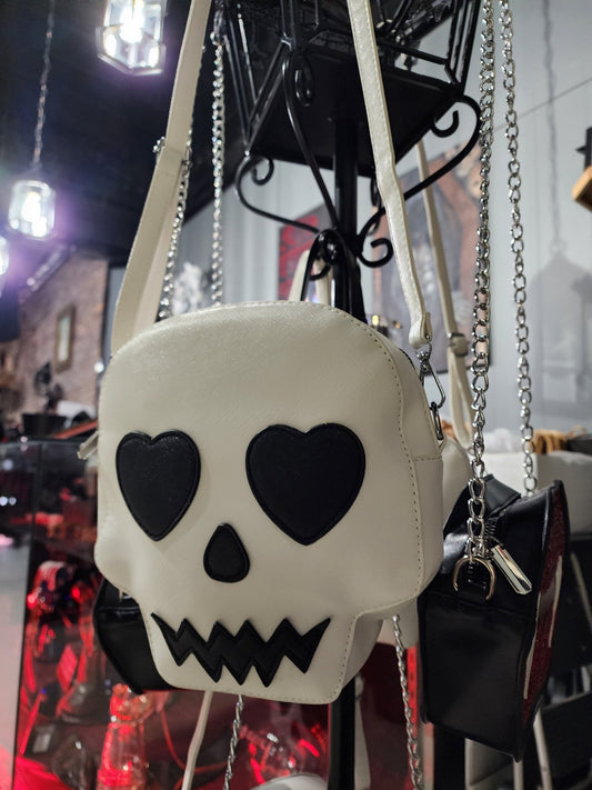 LOVE YOU Skull Crossbody Purse Clothing - Gothic & Alternative Gift - Haunted