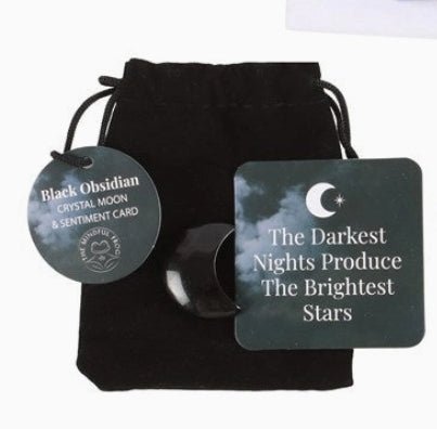 Lucky Moon Crystals in velvet bag Crystals - Gothic & Alternative Gift - Haunted