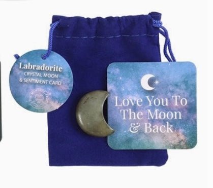 Lucky Moon Crystals in velvet bag Crystals - Gothic & Alternative Gift - Haunted