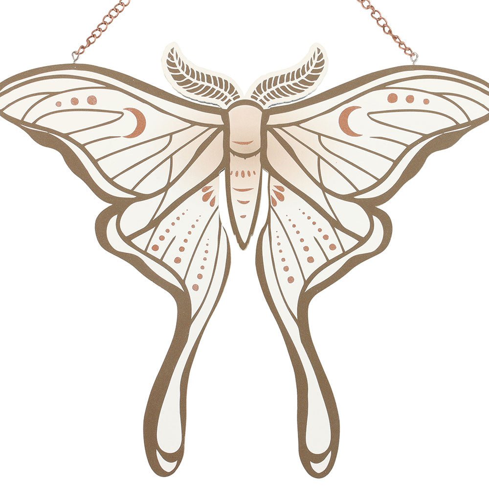 Luna Moth Hanging Sign Wall Art Home Decor - Gothic & Alternative Gift - Haunted
