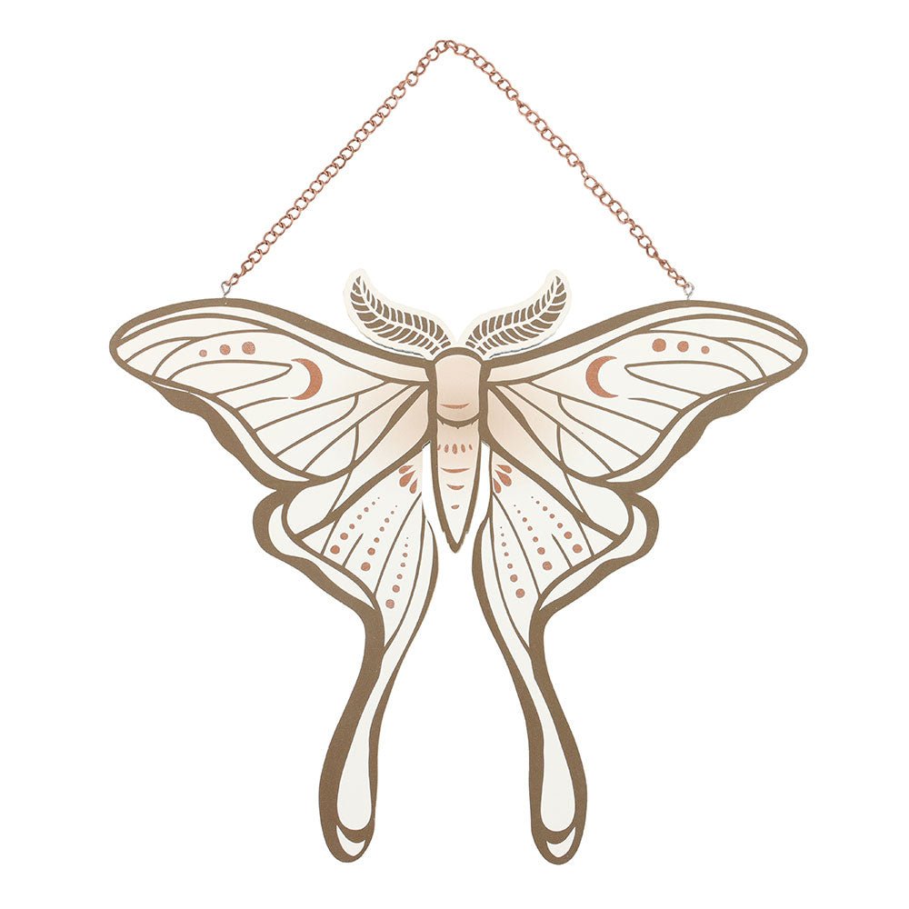 Luna Moth Hanging Sign Wall Art Home Decor - Gothic & Alternative Gift - Haunted