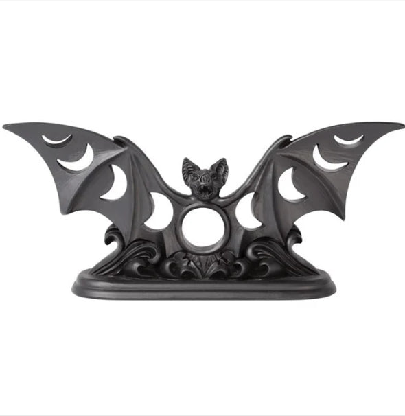 Lunaeca Black Vampire Bat Tea Light Candle Holder Candles - Gothic & Alternative Gift - Haunted