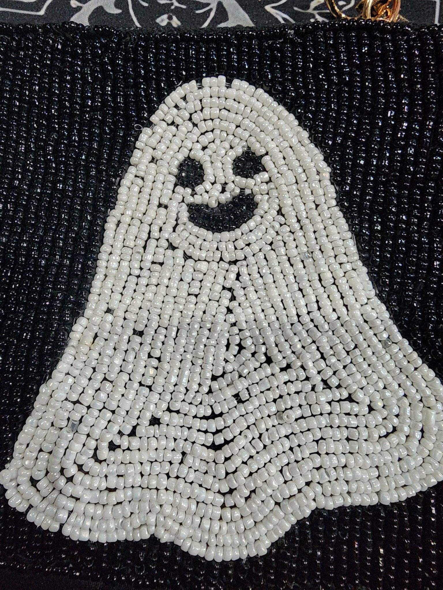 Luxury Beaded Ghost Purse Bag Crossbody Clutch Halloween Purses and Bags - Gothic & Alternative Gift - Haunted