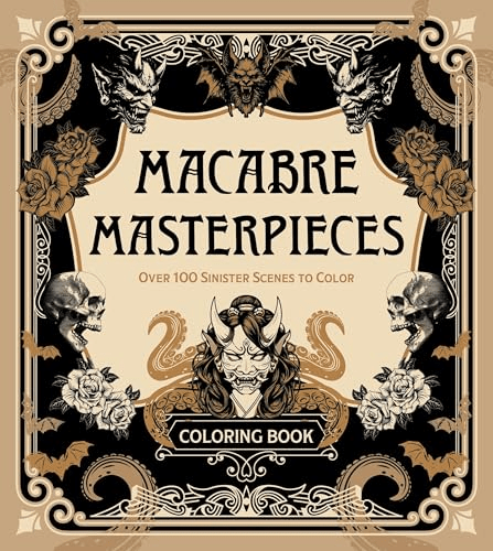 Macabre Masterpieces Adult Coloring Book Books - Gothic & Alternative Gift - Haunted