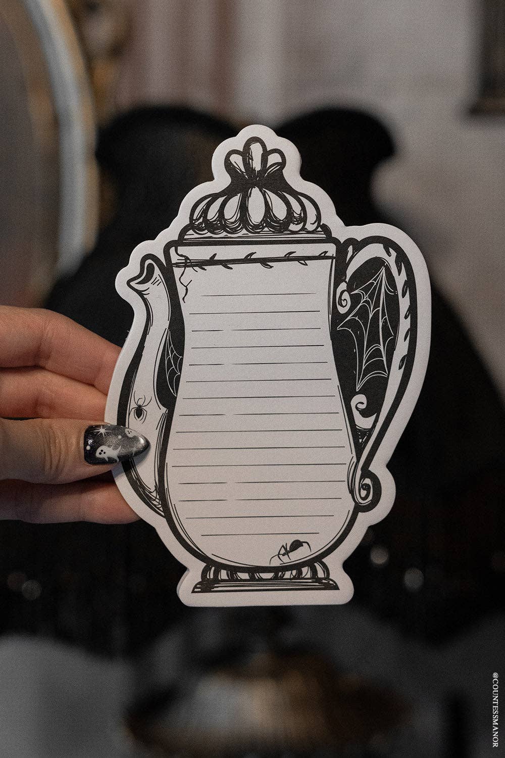 Mad Tea Party Teapot Sticky Notes Accessories - Gothic & Alternative Gift - Haunted