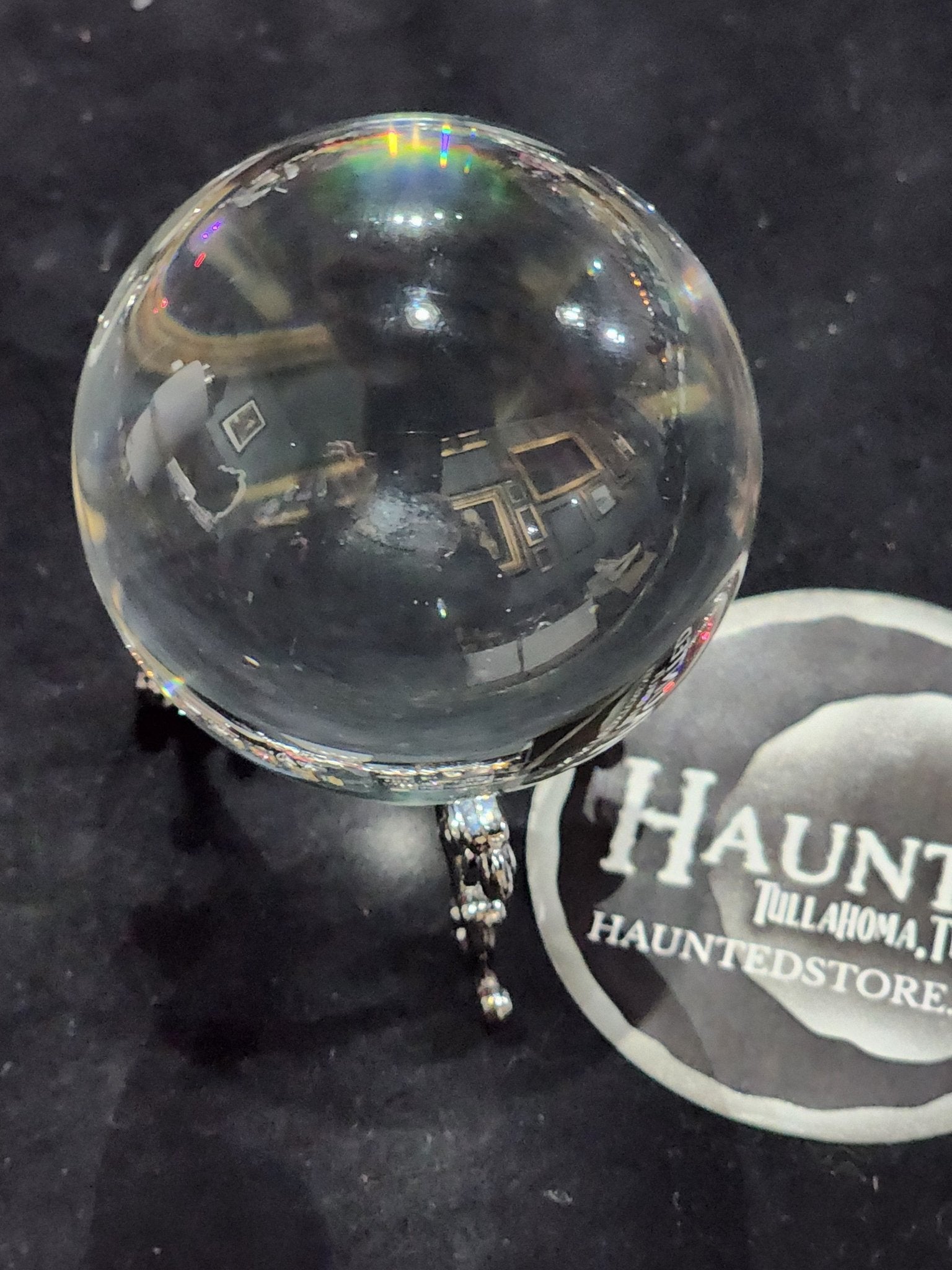 Magic Clear Crystal Ball with Stand Spiritual - Gothic & Alternative Gift - Haunted