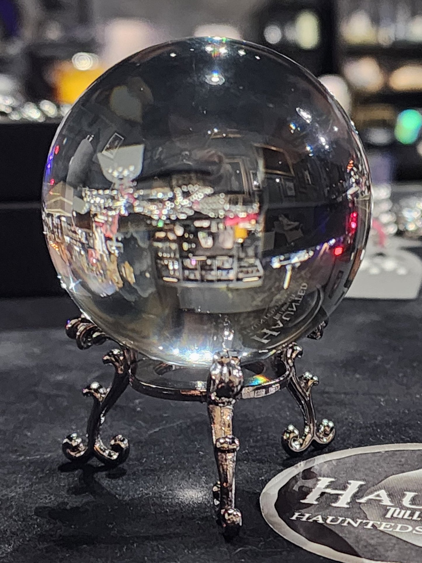 Magic Clear Crystal Ball with Stand Spiritual - Gothic & Alternative Gift - Haunted