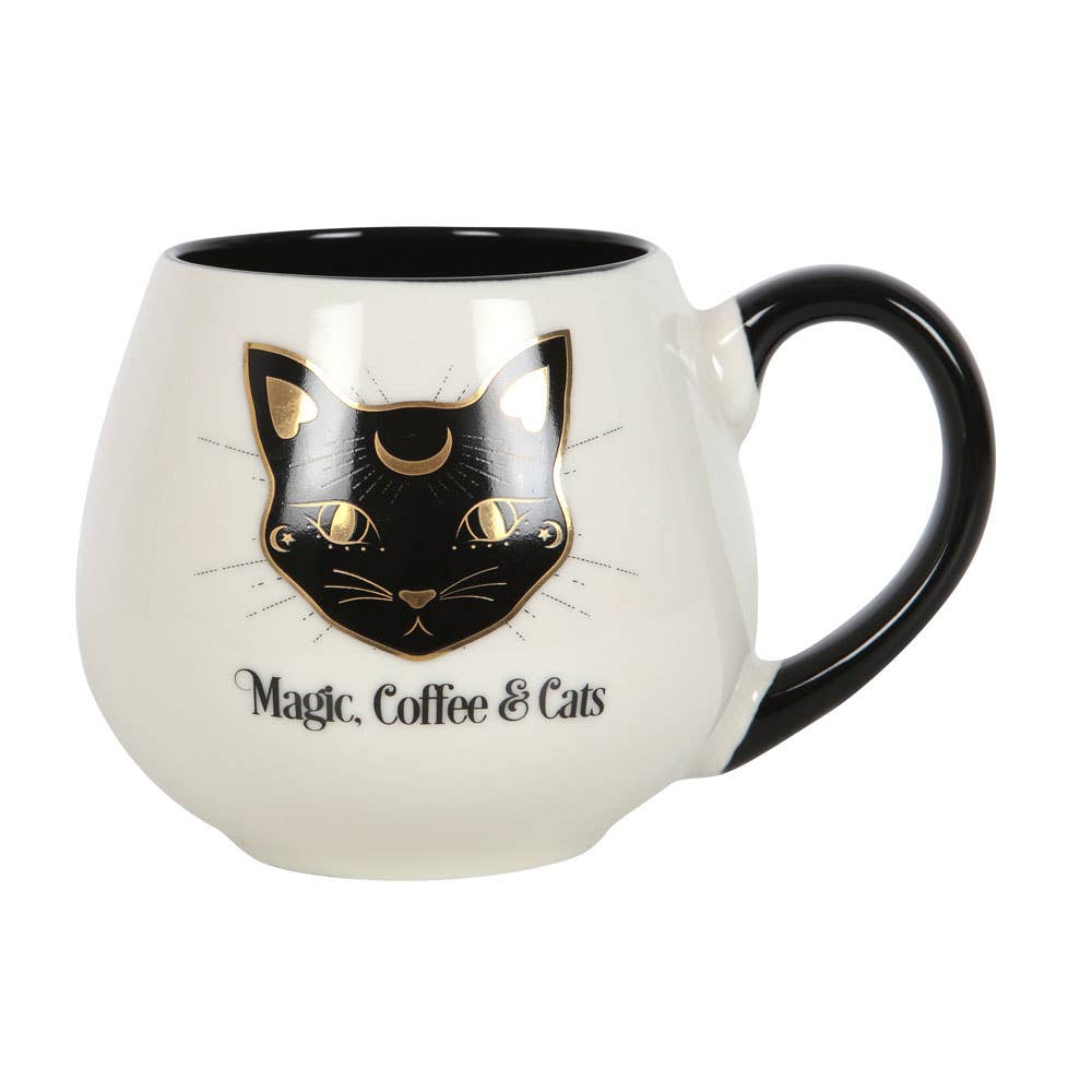 Magic, Coffee & Cats Coffee Mug Drinkware - Gothic & Alternative Gift - Haunted
