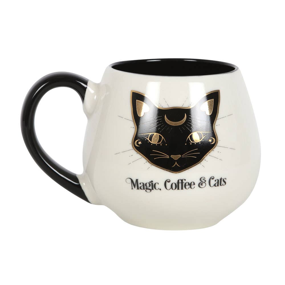 Magic, Coffee & Cats Coffee Mug Drinkware - Gothic & Alternative Gift - Haunted