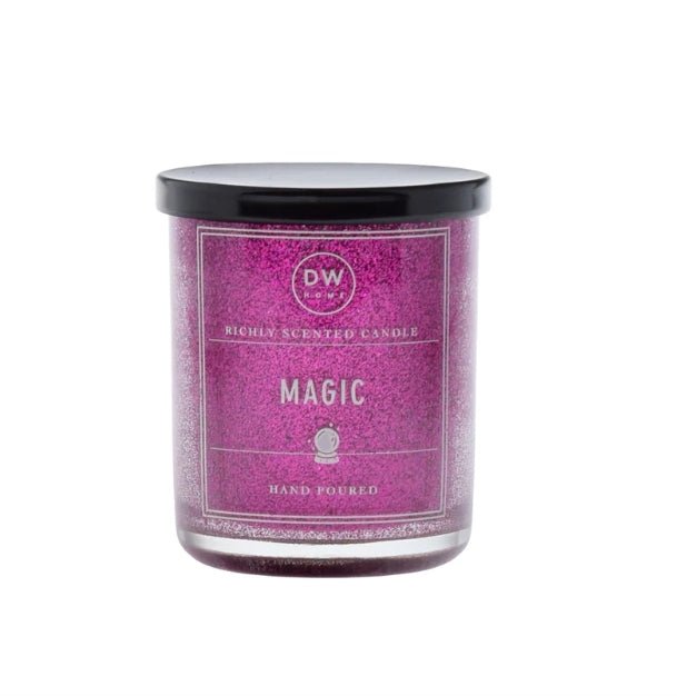 Magic- Glitter Purple Mini Glass Candle elderberry, currant, berries, spice Candles - Gothic & Alternative Gift - Haunted