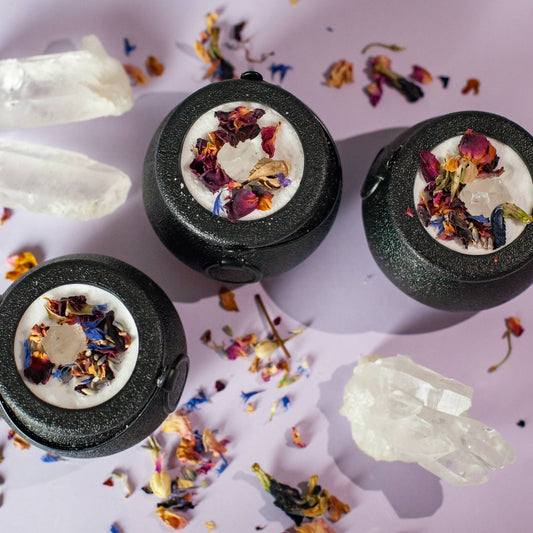 MAGIC SPELL Crystal Cauldron Bath Bomb Candles - Gothic & Alternative Gift - Haunted