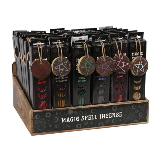Magic Spell Incense Sticks with Pentagram Holder Insense - Gothic & Alternative Gift - Haunted