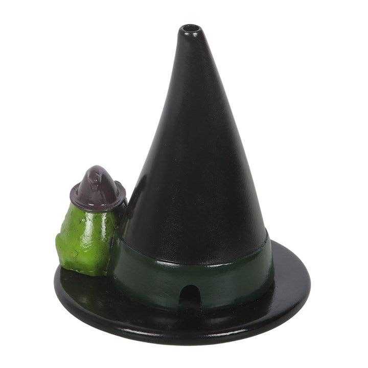 Magic Toad and Witch Hat Halloween Incense Cone Holder Incense - Gothic & Alternative Gift - Haunted