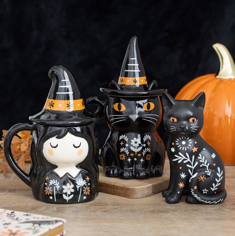 Magic Witch Shaped Lidded Mug Drinkware - Gothic & Alternative Gift - Haunted