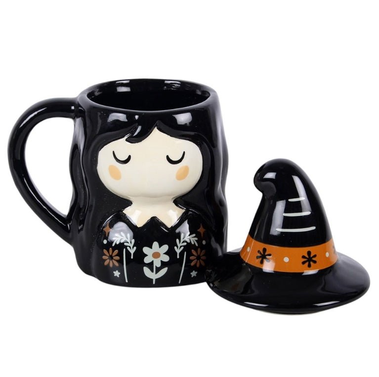 Magic Witch Shaped Lidded Mug Drinkware - Gothic & Alternative Gift - Haunted