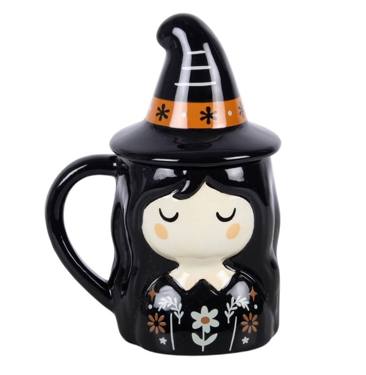 Magic Witch Shaped Lidded Mug Drinkware - Gothic & Alternative Gift - Haunted