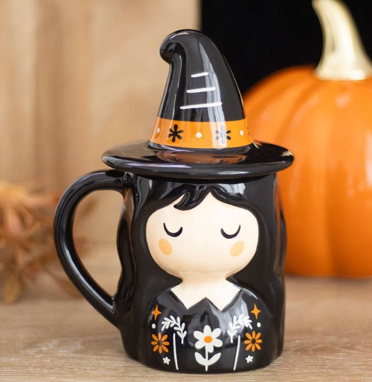 Magic Witch Shaped Lidded Mug Drinkware - Gothic & Alternative Gift - Haunted