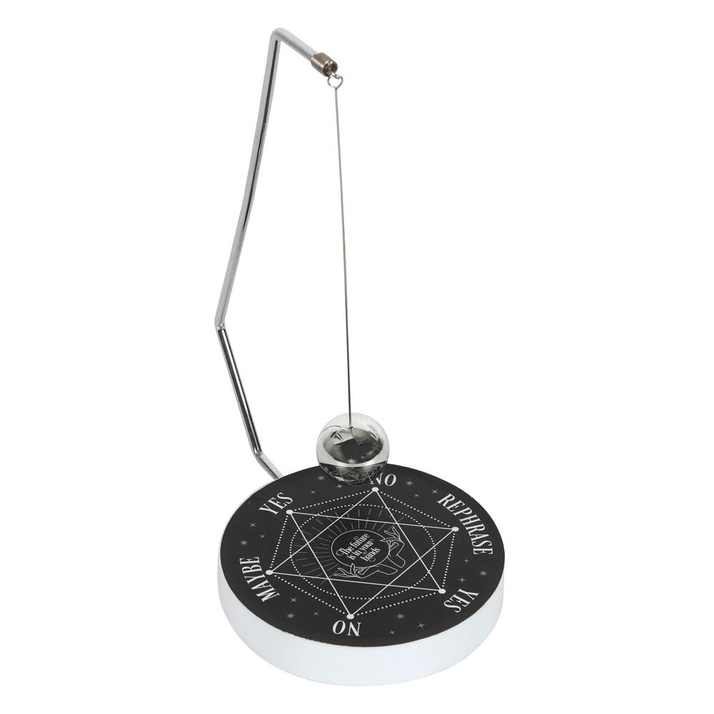 Magical Pendulum Decision Maker Black and Silver Magic Witch Spiritual Crystals - Gothic & Alternative Gift - Haunted