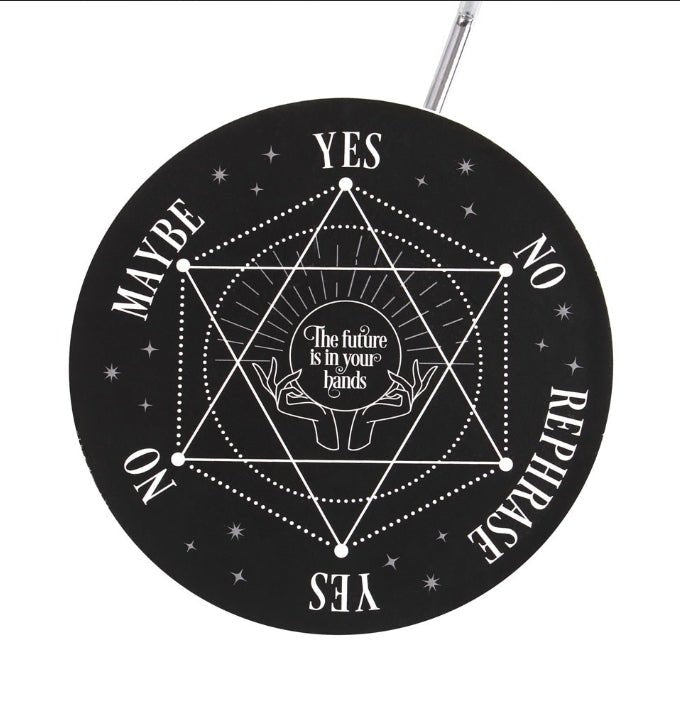 Magical Pendulum Decision Maker Black and Silver Magic Witch Spiritual Crystals - Gothic & Alternative Gift - Haunted